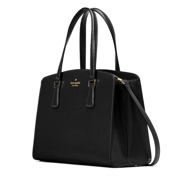 Kate Spade Perry Medium Satchel Saffiano Leather Black LIKE NEW CONDITION - Picture 1 of 15